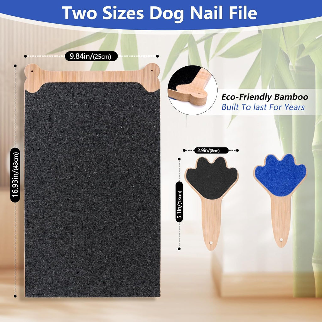 Double-Sided Dog Scratch Board Set with Mini Nail File