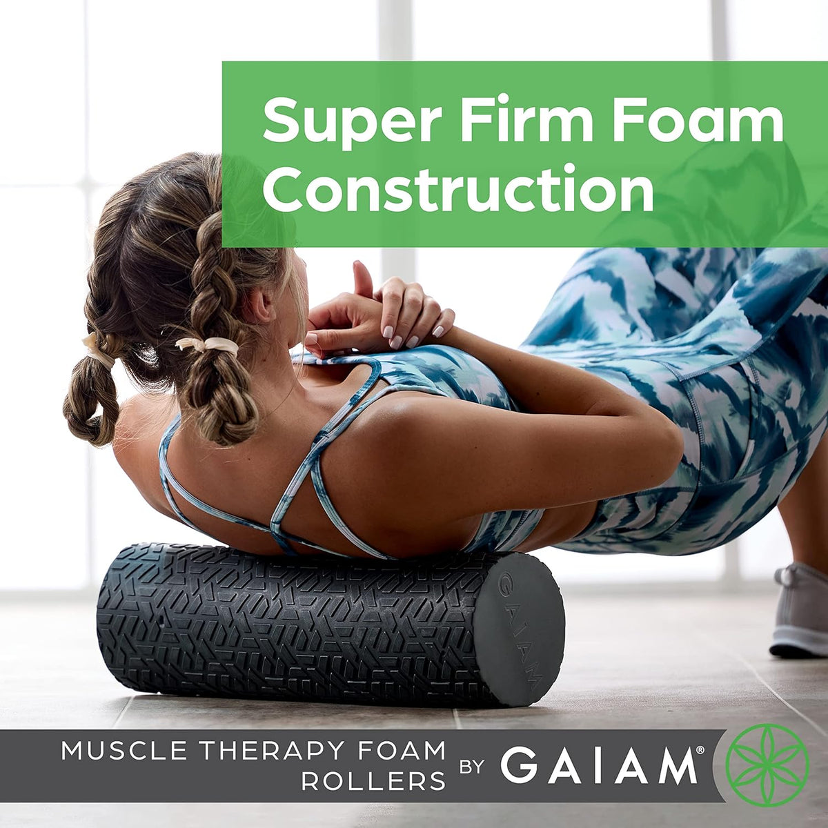 Gaiam Restore Foam Roller, Muscle Recovery, 18", High Density (Purple)