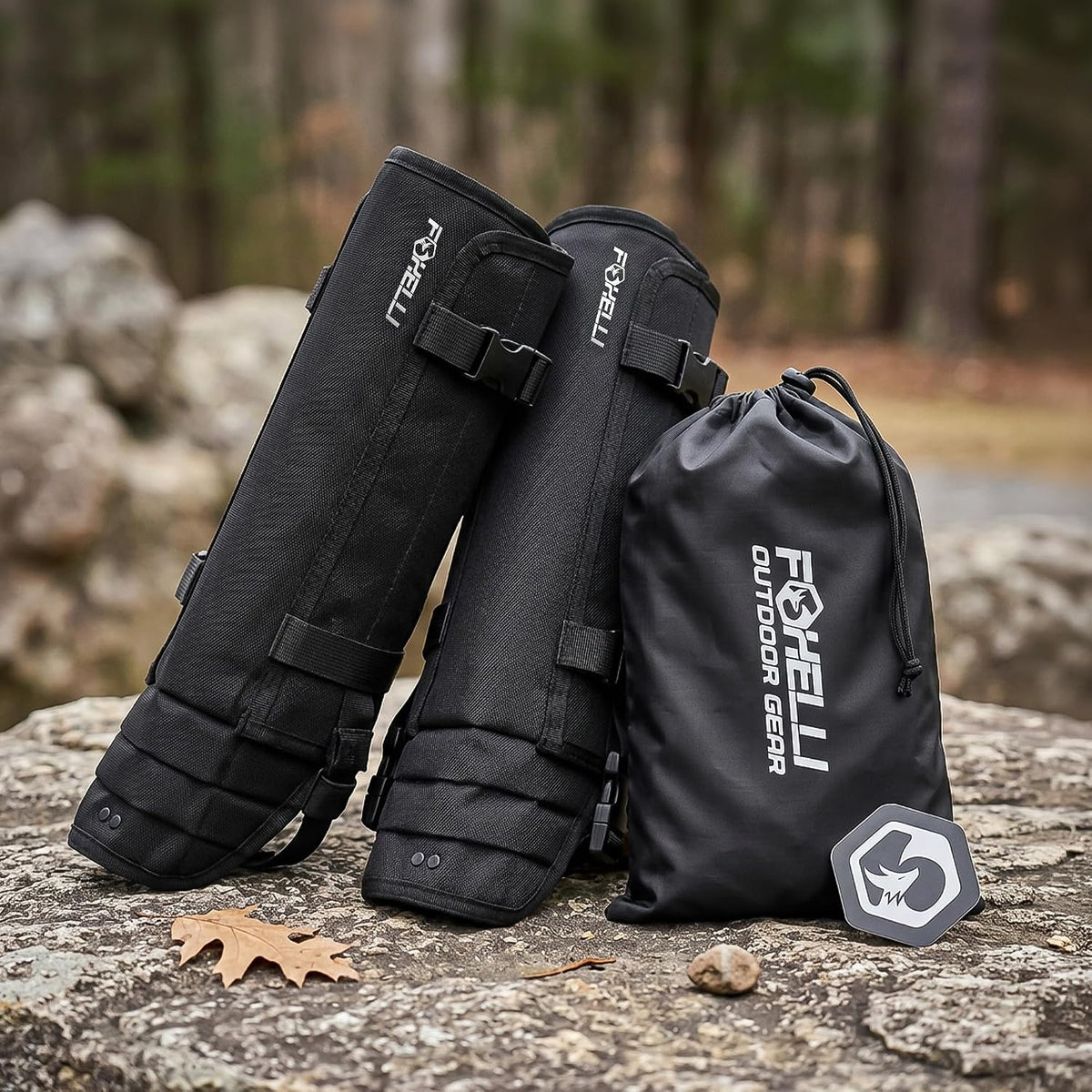 Foxelli Snake Gaiters for Men & Women, Durable Snake Protection Leg Guards