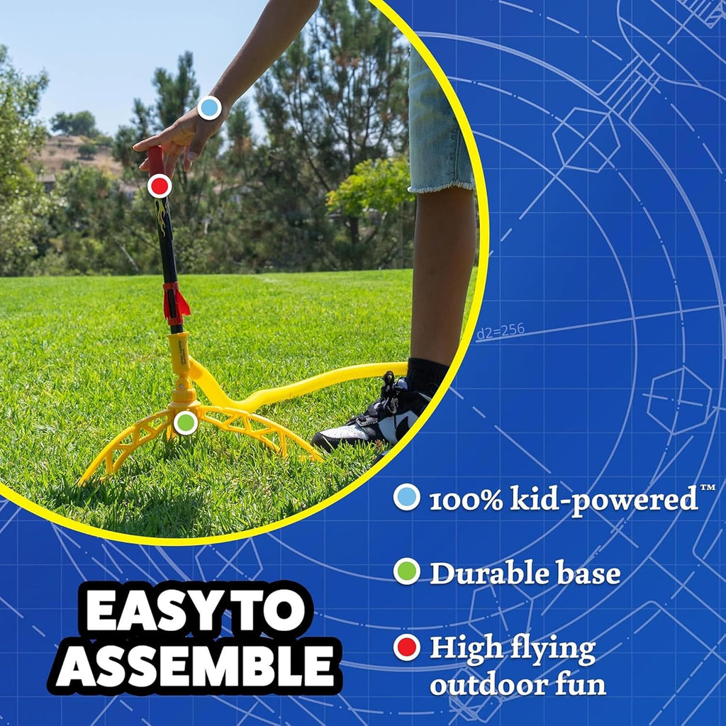 Stomp Rocket X-Treme, Highest Performing Launcher for Kids, 6 Rockets