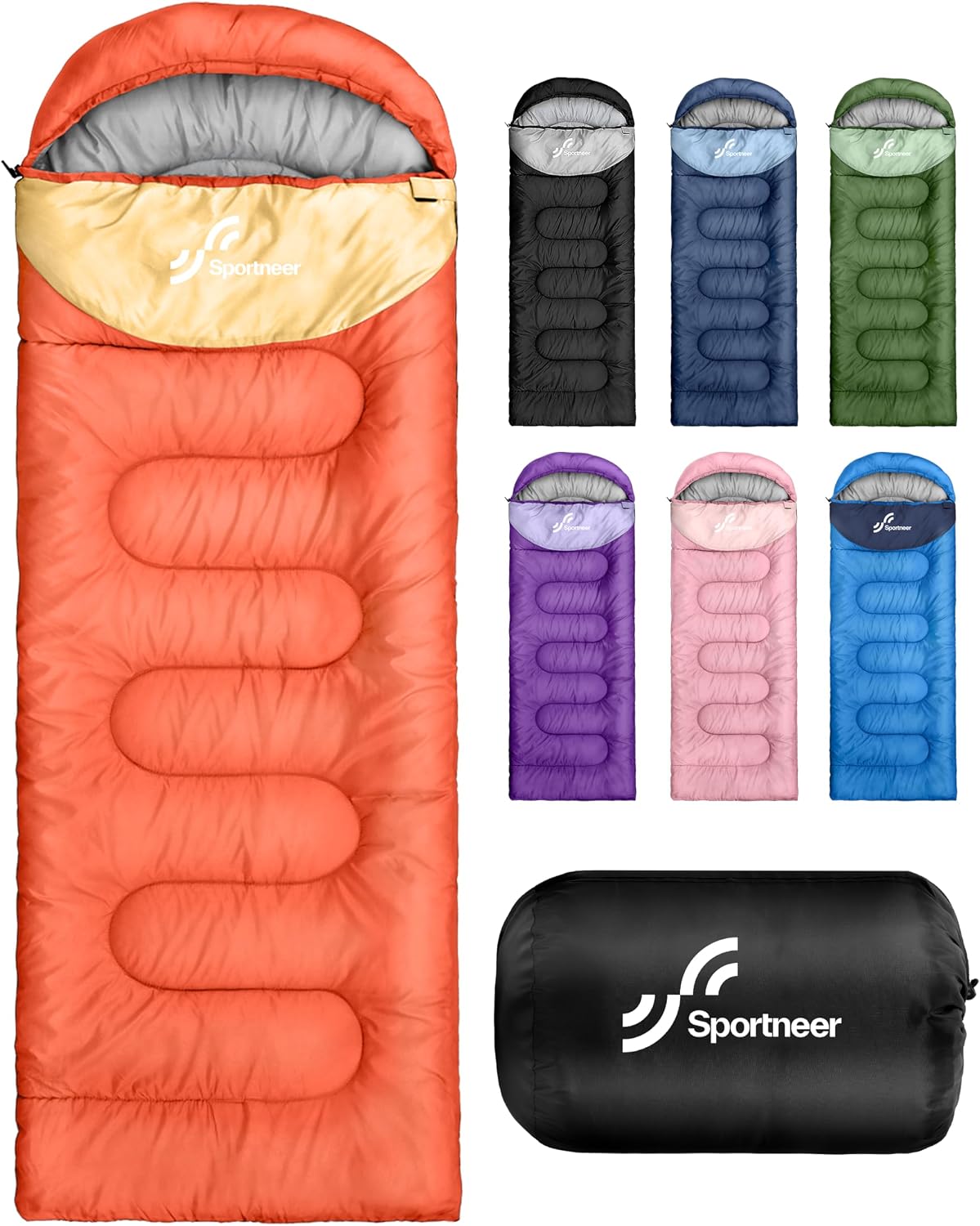 Sportneer Sleeping Bag for Adults Kid Waterproof lightweight Camping Hiking