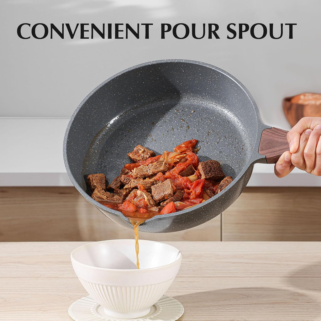 SENSARTE Nonstick Cookware Set 13 Pcs, Non Stick Pots and Pans Set