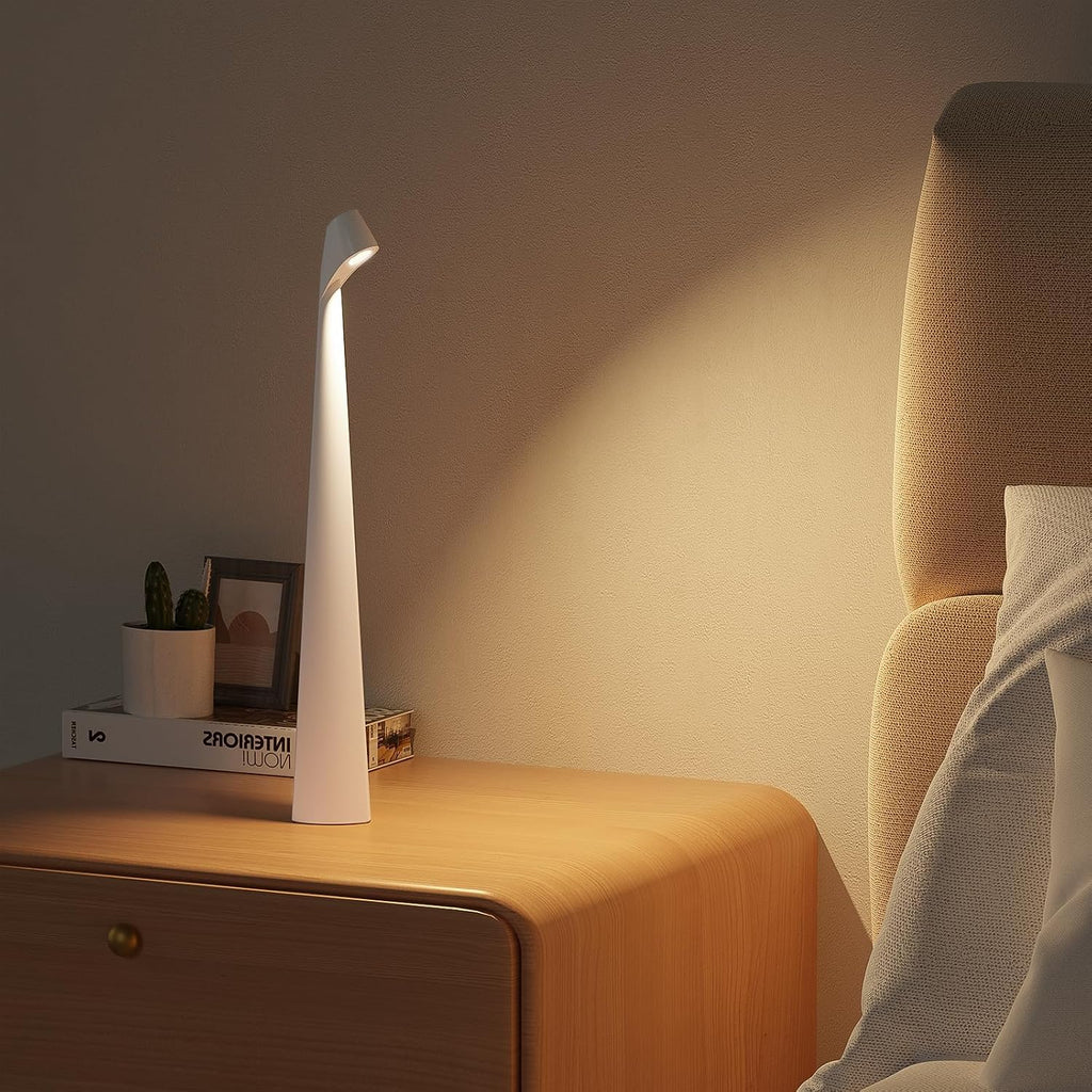 HAPYGI Cordless Rechargeable Reading Metal Table Lamp, 3-Level Brightness