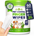 Dog Dental Wipes for Teeth Cleaning, Finger Toothbrush Wipes for Dogs Cats,Dog Teeth Cleaning Wipes Reduce Bad Breath & Plaque Tartar, No-Rinse Daily Oral Care,Dog Toothbrush & Toothpaste Alternatives