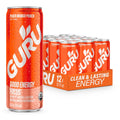 GURU Organic Energy Drink, Peach Mango Punch, 12 Fl Oz, 12 Pack