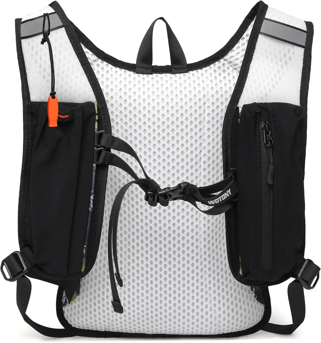 Wotony Lightweight Hydration Backpack with 2LOR 3LWater Bladder for Cycling Hiking Rave - Water Daypack for Men Women