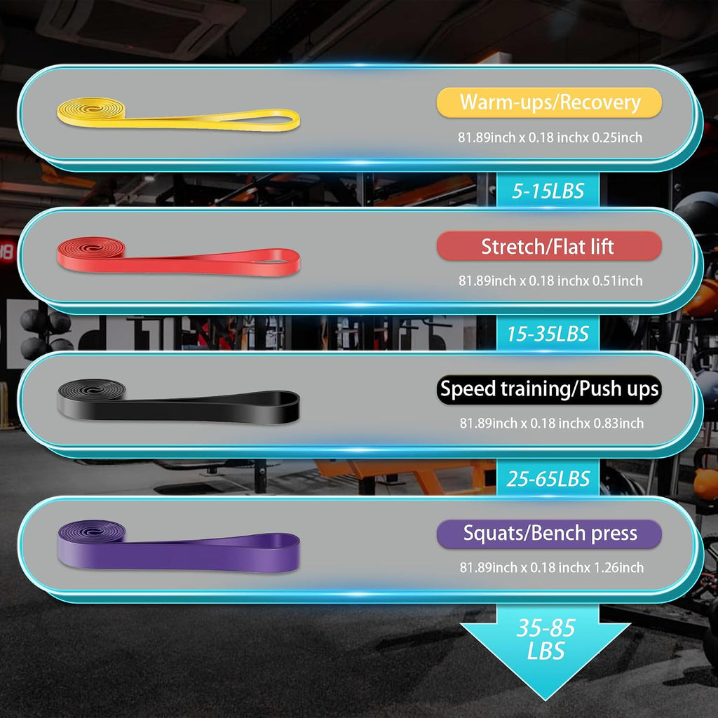 Resistance Bands for Working Out, 4-Level Pull Up Assistance Bands