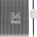 Besitu 16 inches Rebar Stakes Heavy Duty (34-Pack) Metal Spikes for Concrete Timber, Garden Plant, Straight Steel Stakes for Tent, 3/8" Thickness Ground Anchors with Chisel Point End, Black