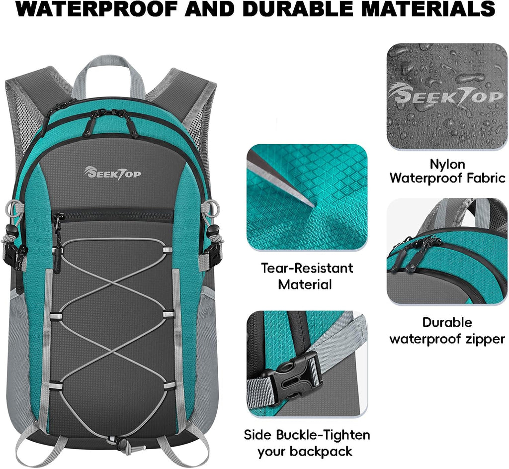 Seektop Packable Waterproof Hiking Backpack, 20L Lightweight Daypack