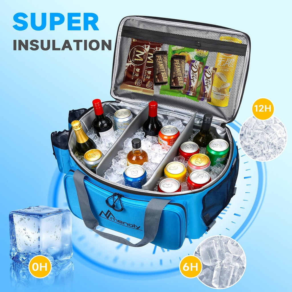 Paddle Board Cooler Bag with Cup Holders, 28L Large Sup Kayak Deck Cooler Bag Fit 36 Cans with Bottle Opener, Adiustable Strap for Beach, Kayaking, Camping