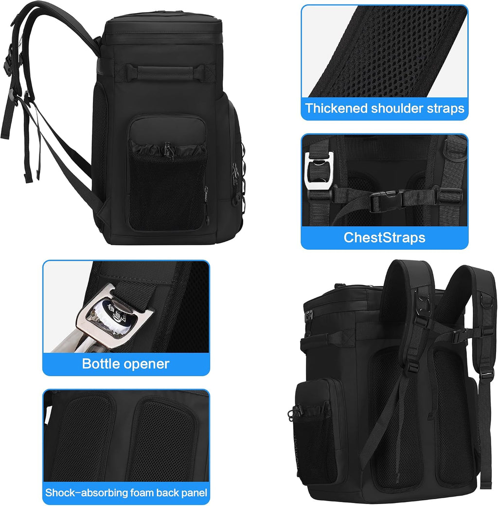 Large 60 Can Insulated Waterproof Leakproof Cooler Backpack