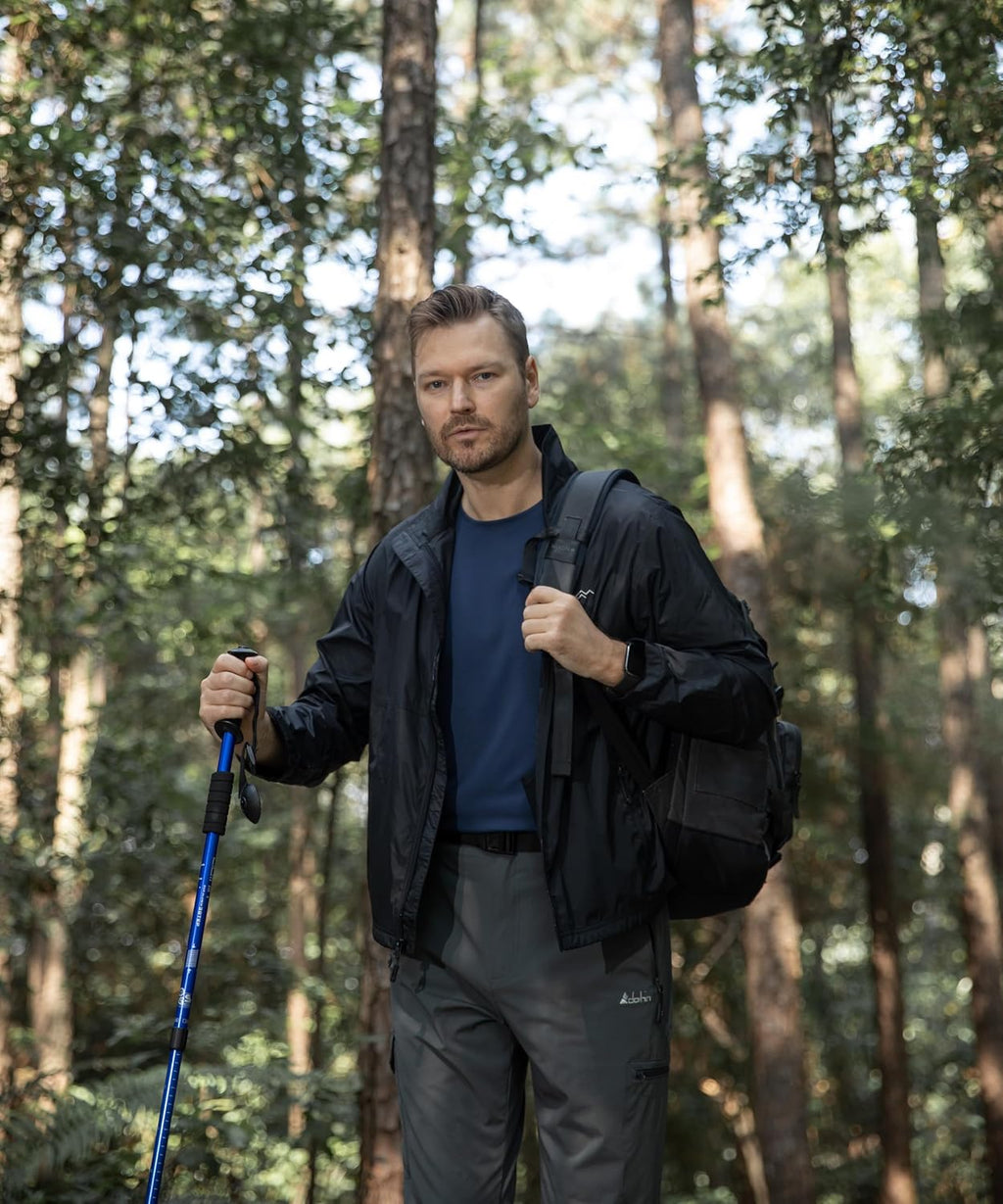 TRAILSIDE SUPPLY CO. Mens Windbreaker Jackets Lightweight Packable Jacket