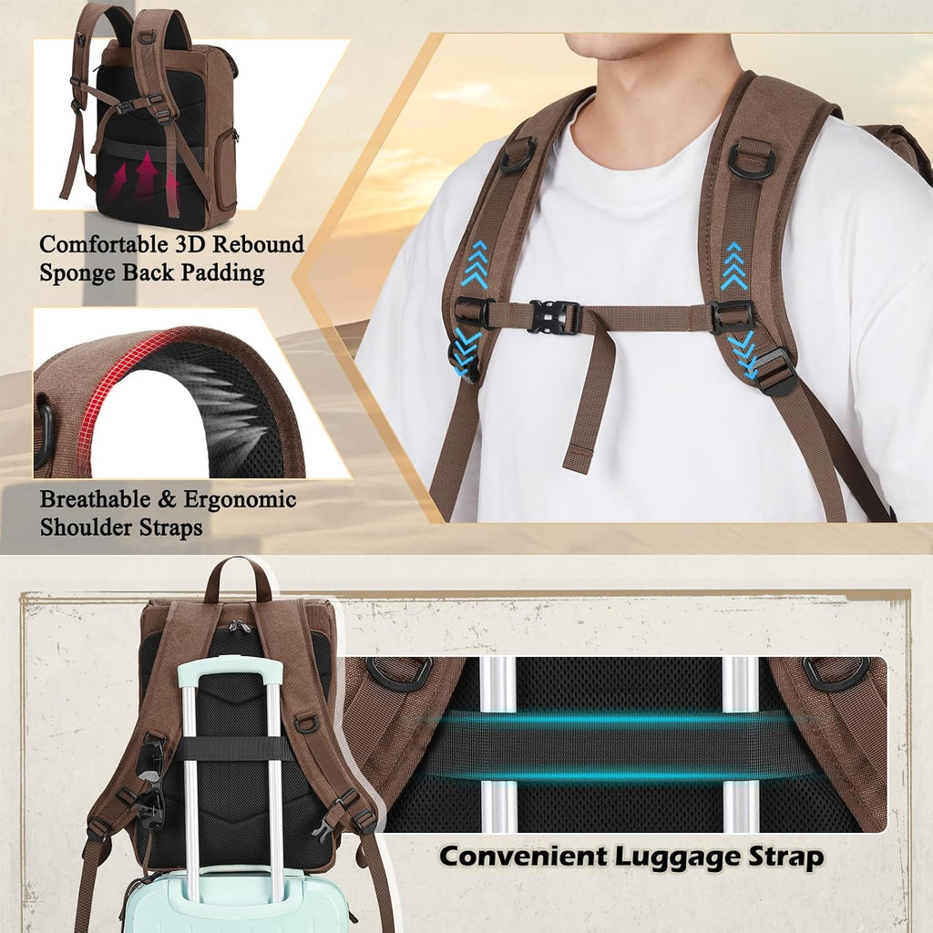 RAINSMORE Camera Backpack, DSLR SLR Mirrorless Camera Bag for Photographer