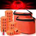Tallew 16 Pack LED Road Emergency Roadside Lights Flashing Safety Warning Kit Beacon Magnet Hook Vehicle Boat Truck Disc Magnetic Flash Cars Security Driveway Automotive Strobe