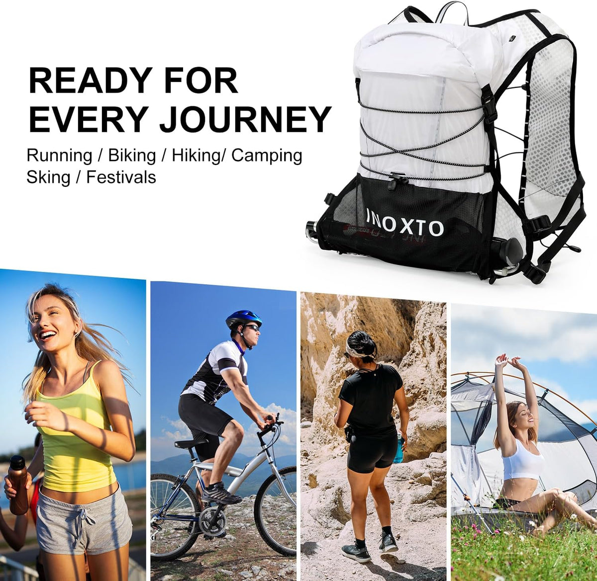IX INOXTO Running Vest Hydration Backpack, Lightweight Running Backpack