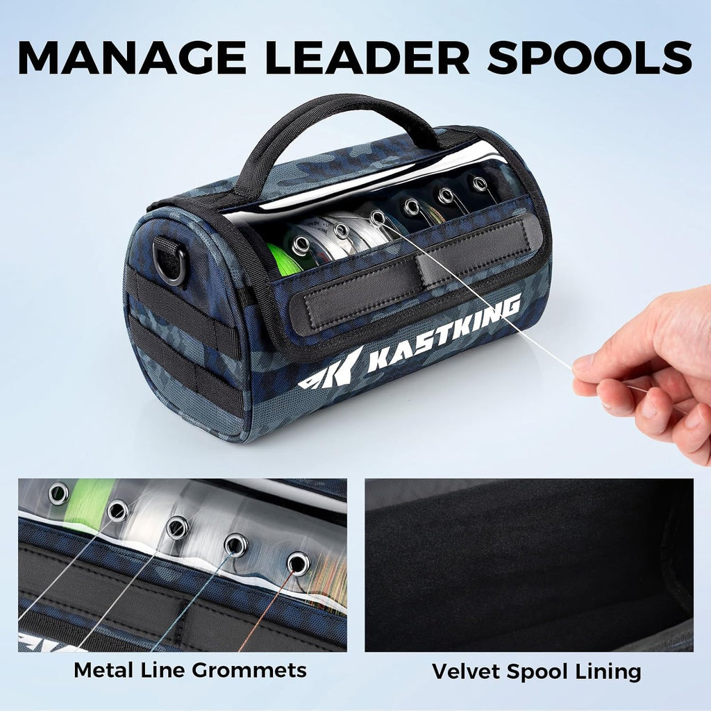 KastKing BaitSpace Line Bag Water Resistant Tackle Bag, Organize Spools
