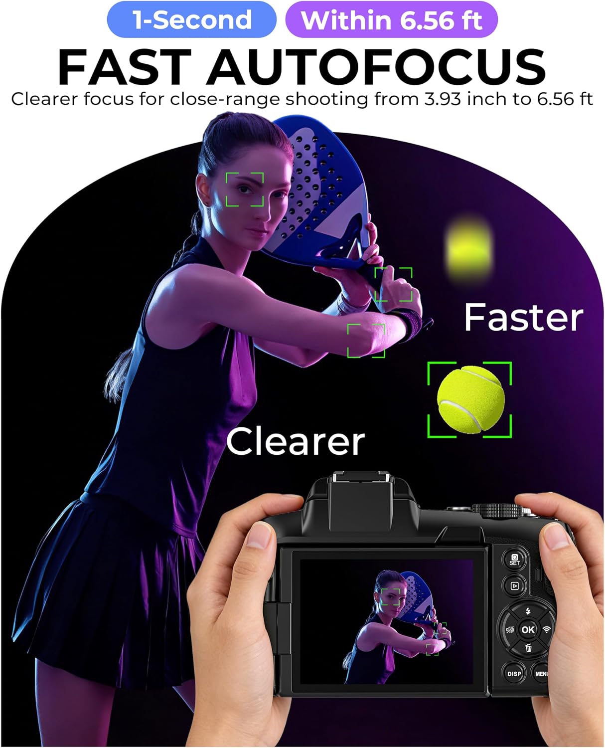5K Digital Cameras for Photography 80MP WiFi UHD Autofocus Vlogging Camera
