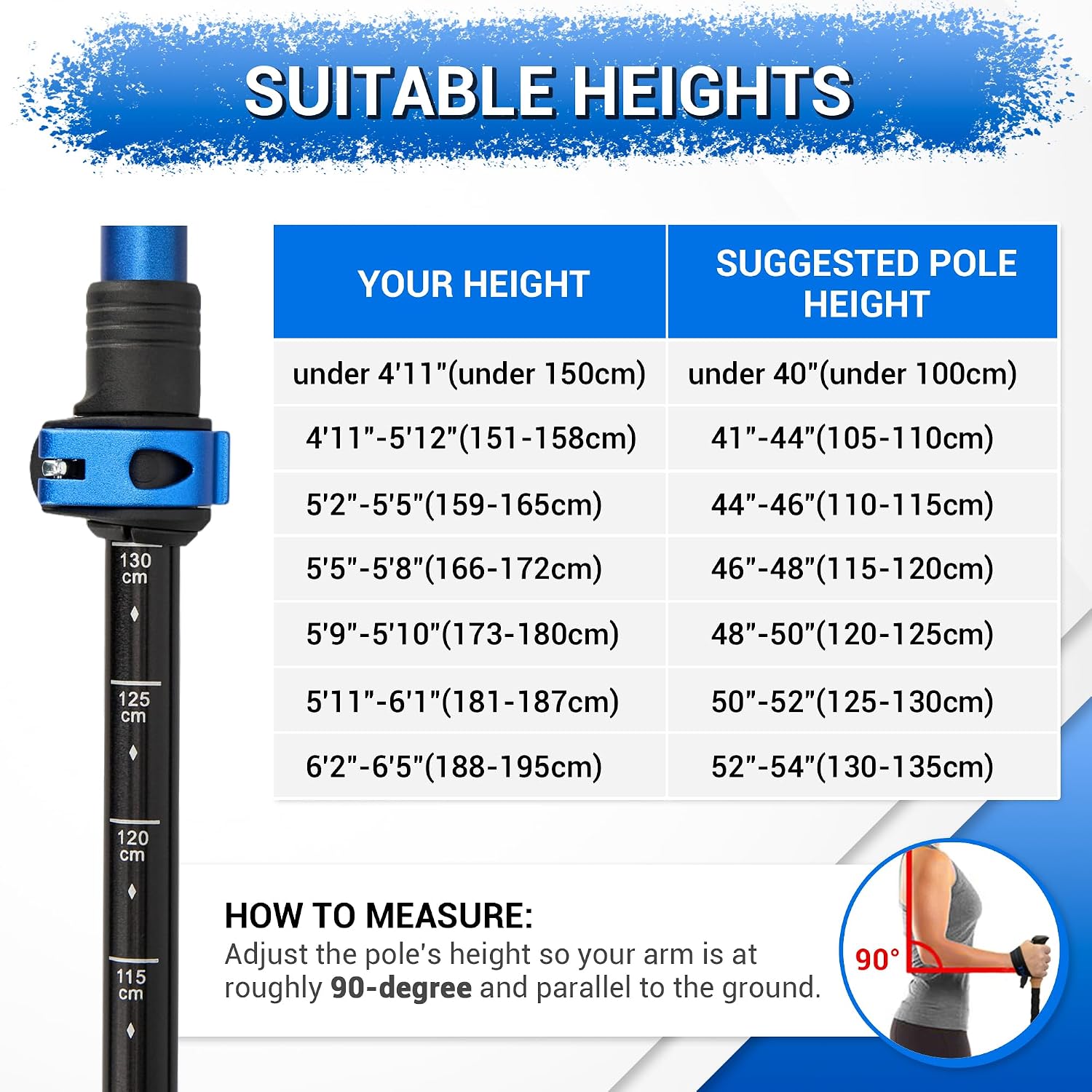 TheFitLife Durable 7075 Aluminum Trekking Poles, Walking Sticks for Hiking
