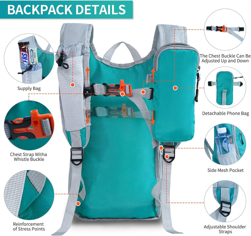 Small Hiking Backpack Packable Lightweight for Women Men