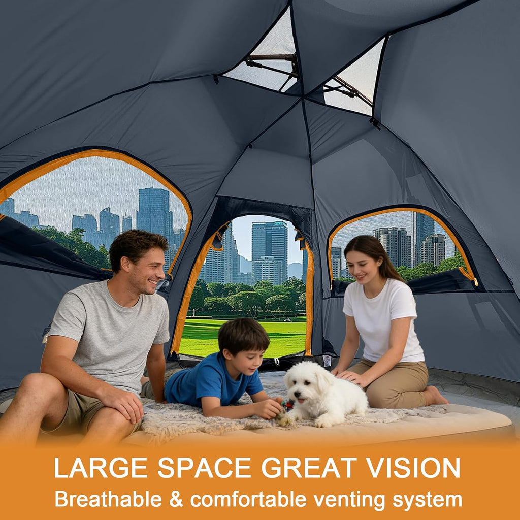 ADSMART Instant Tents for Camping 2/3/4/5 Person Tent Waterproof Easy Setup Sets Up Backpacking Tents with Carry Bag for Outdoor Hiking