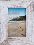 Dicksons Footprints Distressed White 9 x 7 Inch Wood Wall or Tabletop Picture Photo Frame