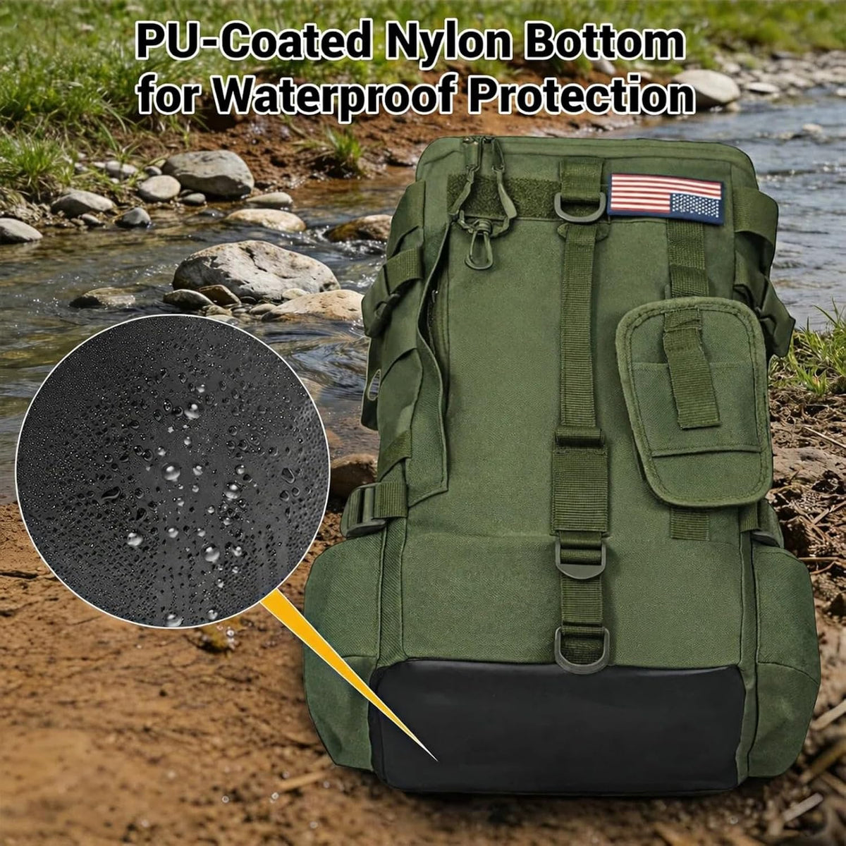 kokkoya Small Fishing Backpack with 2 Rod Holders, 16L Kayak Tackle Bag