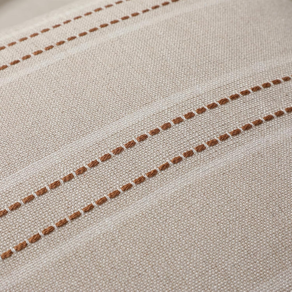 Hckot Striped Throw Pillow Covers 20x20 Set of 2 Fall Pillow Covers Caramel