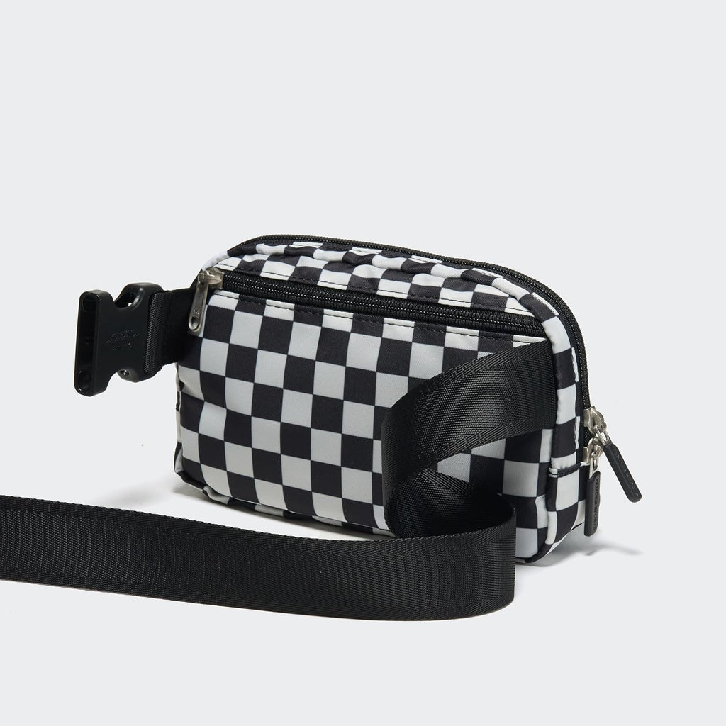 Pander Nylon Fanny Pack for Women, Two-Way Zipper Crossbody Bag