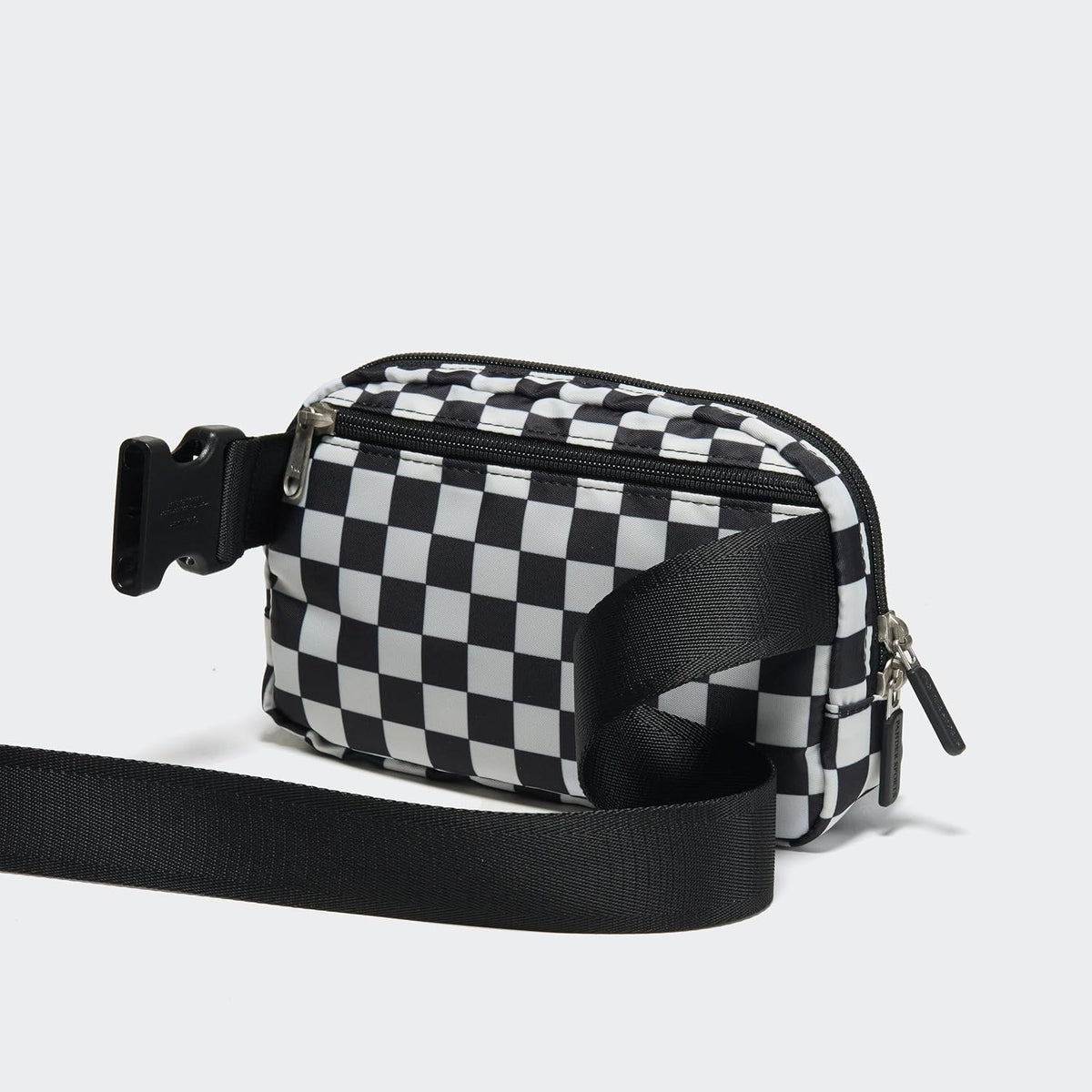 Pander Nylon Fanny Pack for Women, Two-Way Zipper Crossbody Bag