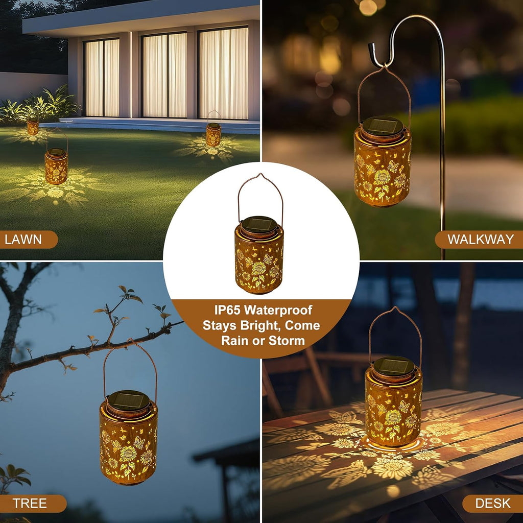 Sunflower Solar Lanterns, Birthday Gifts for Women Mom Grandma