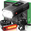 Bike Lights Front and Back for Night Riding, Rechargeable Bicycle Light Set