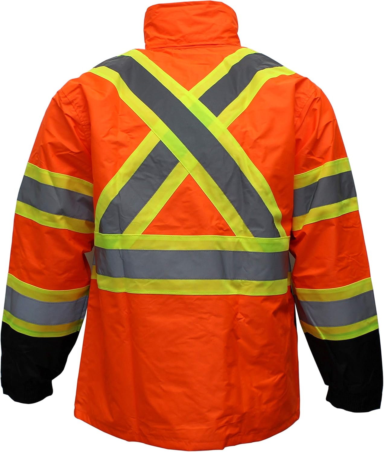 RW-CLA3-TLM55 AND OR77 Class 3 Rain suit, Jacket, Pants High Visibility Reflective Black Bottom