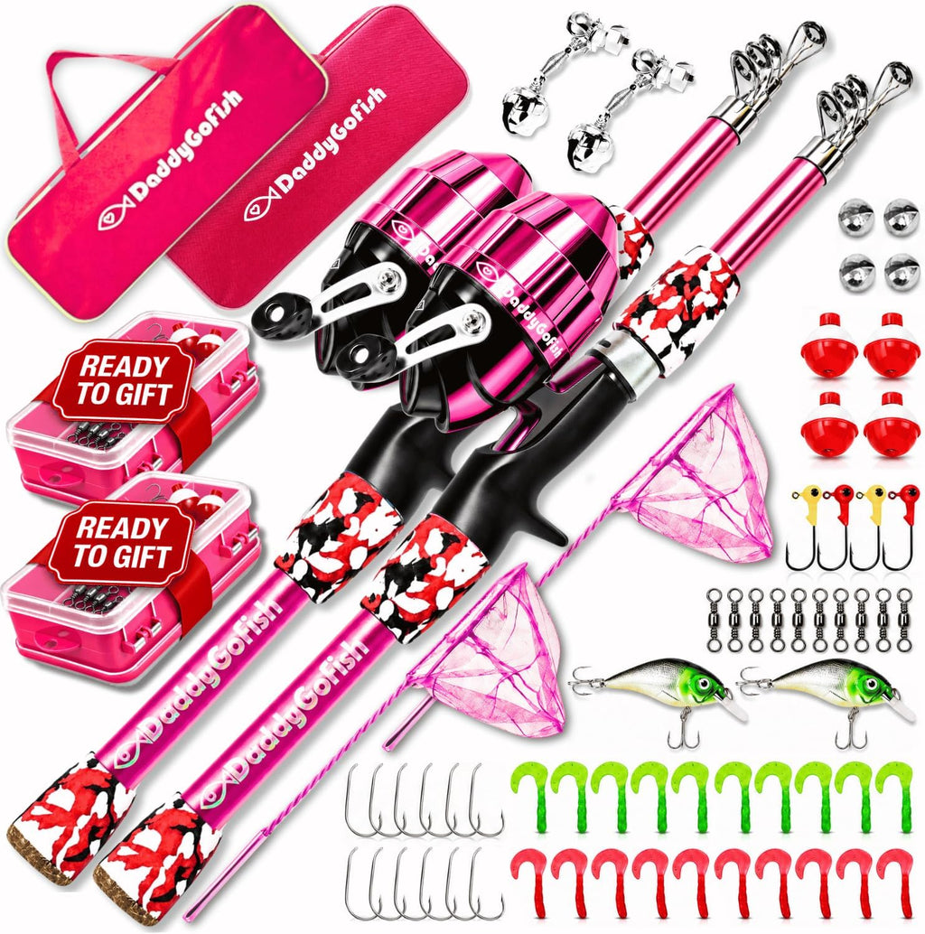 Kids Fishing Pole for Boys, Girls & Youth Age, Toddler Fishing Pole Set Kit