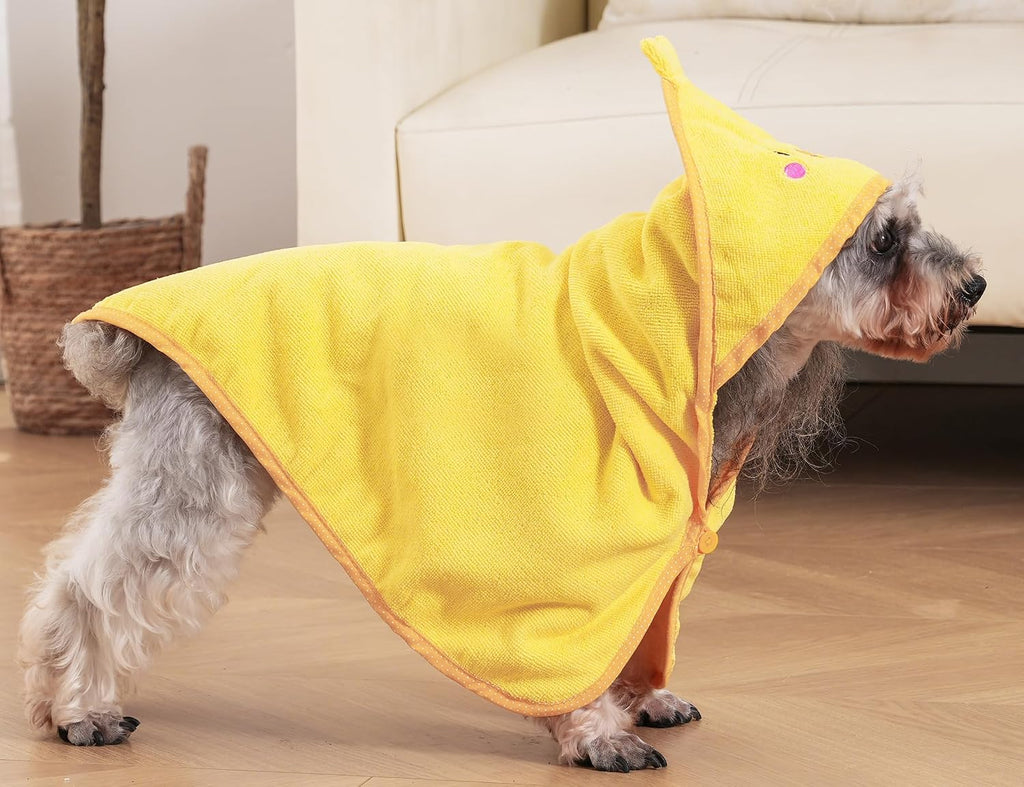 Dog Hooded Bathrobe Towel Fast Drying Absorbent Bath Warm Blanket