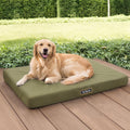 Sytopia Outdoor Dog Bed for Large Sized Dogs, 42“ Canvas Waterproof Pet Bed with Removable Washable Cover, XL Cooling Mat for Patio, Crate, Camping, Travel & Home, Green