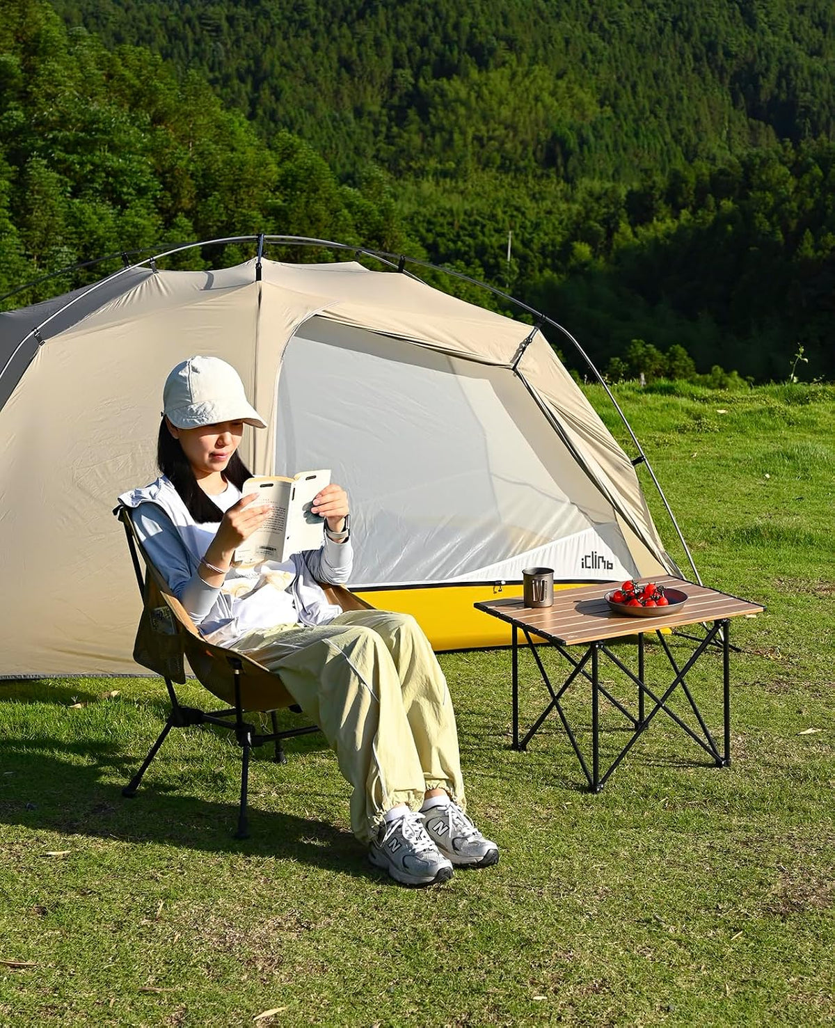 iClimb Ultralight Compact Camping Folding Table (Reinforced Nature - L)