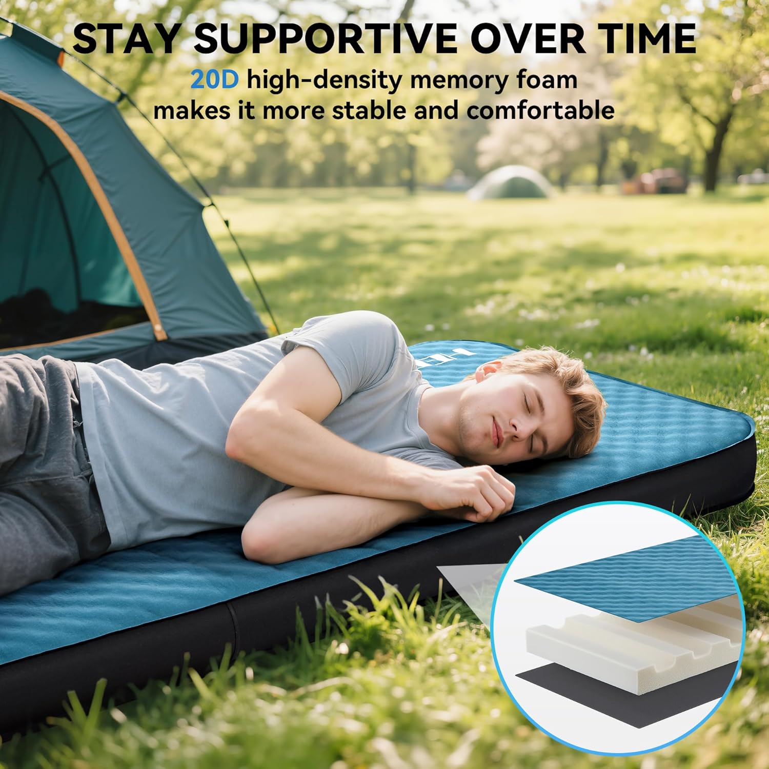 HEETA Self Inflating Sleeping Pad Mat Camping Mattress with Electric Pump