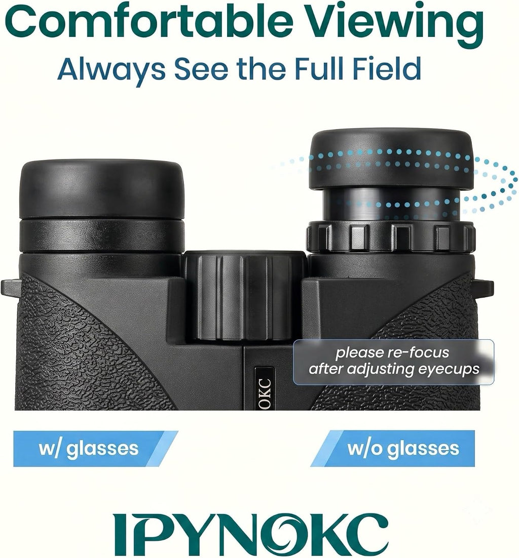 12x42 HD Binoculars for Adults, BAK4 Prism Waterproof Lightweight