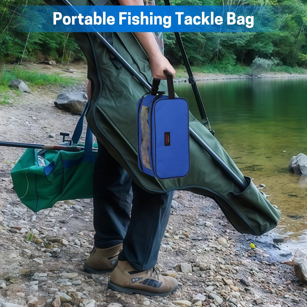 VISEMAN Fishing Tackle Bag, Waterproof Bait Storage Bag, Tackle Organizer