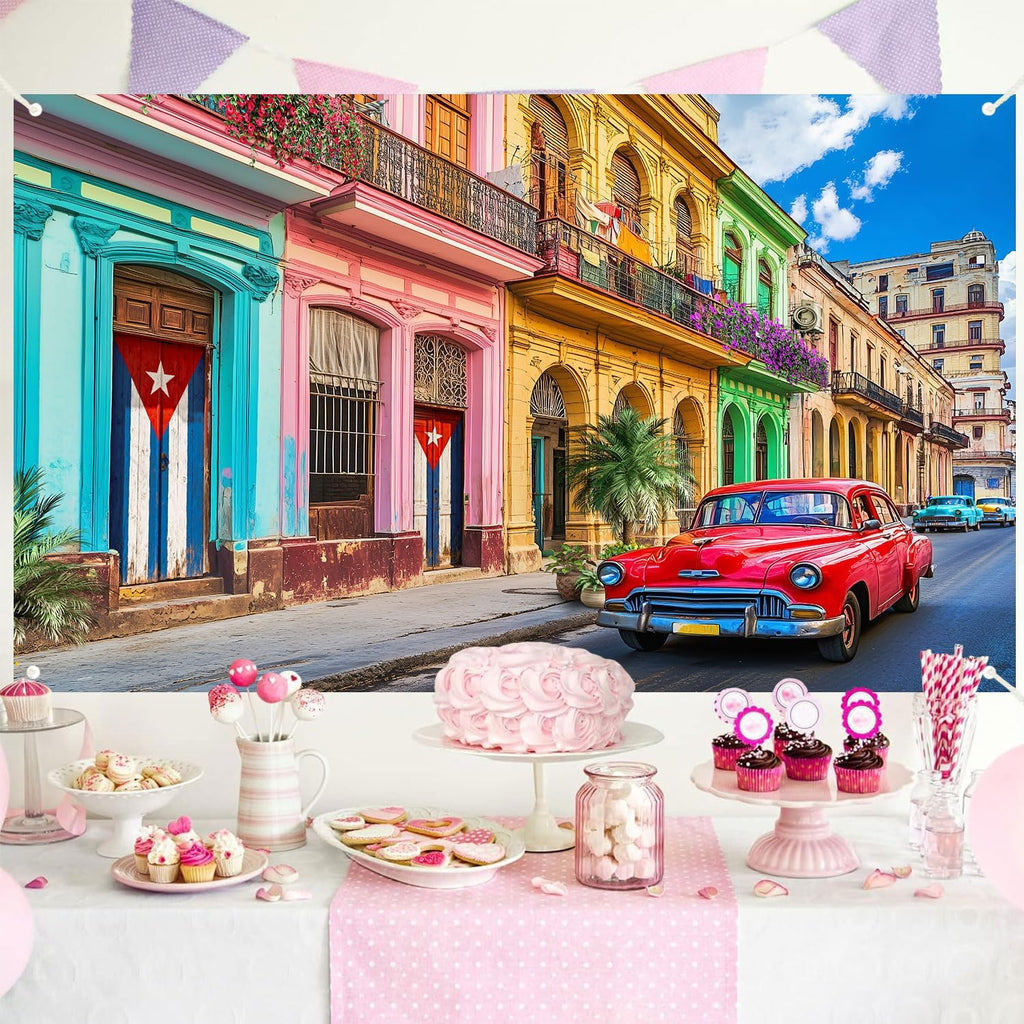 Cuba Street Backdrop Havana Urban Scenery Photography Background