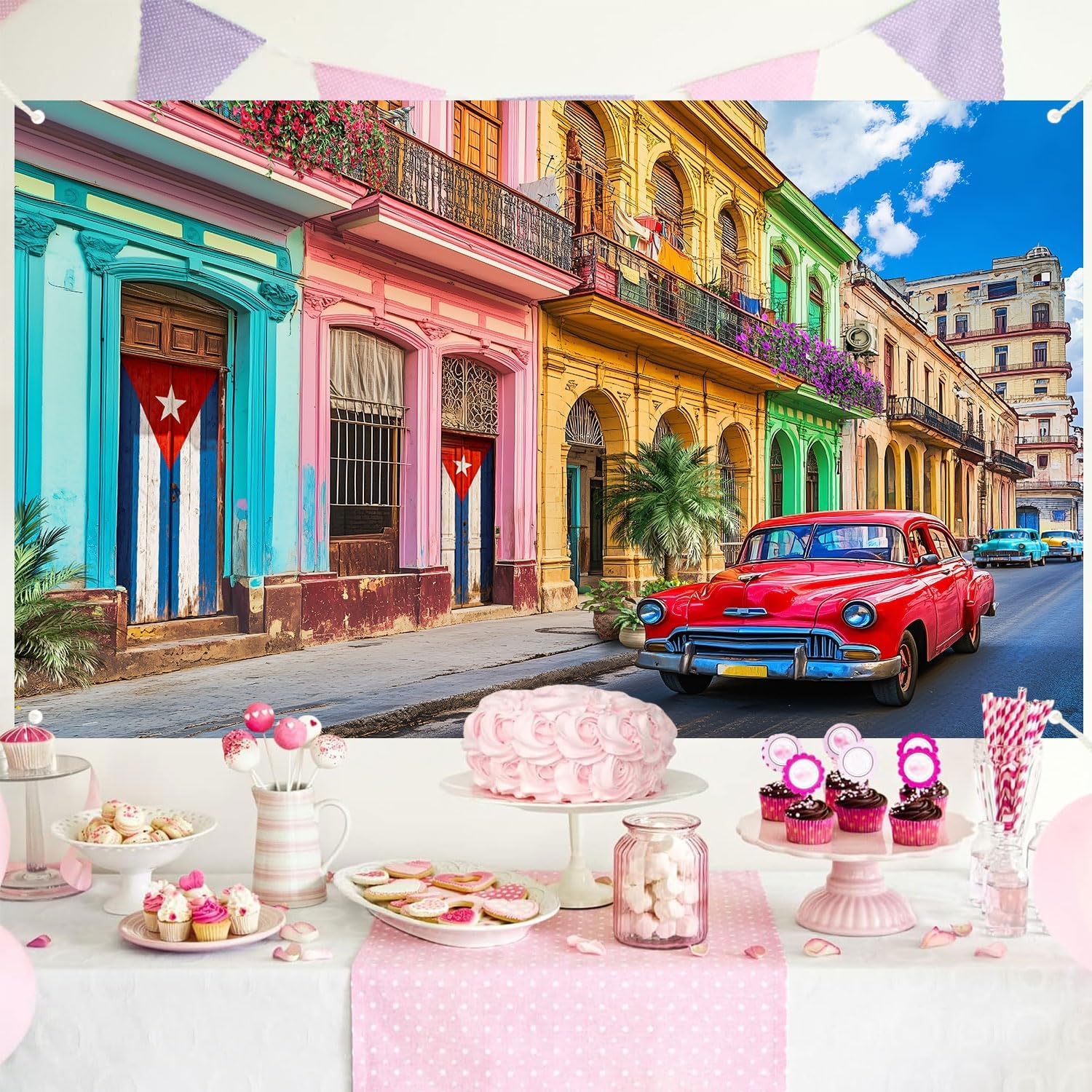 Cuba Street Backdrop Havana Urban Scenery Photography Background