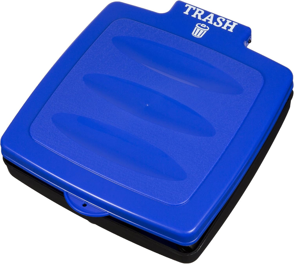 Portable Trash Bag Holder – Collapsible 13-Gallon Garbage Bin for Indoor/Outdoor Use, Camping, Recycling, and Parties – Durable Plastic Trash Can by Wakeman Outdoors (Blue)