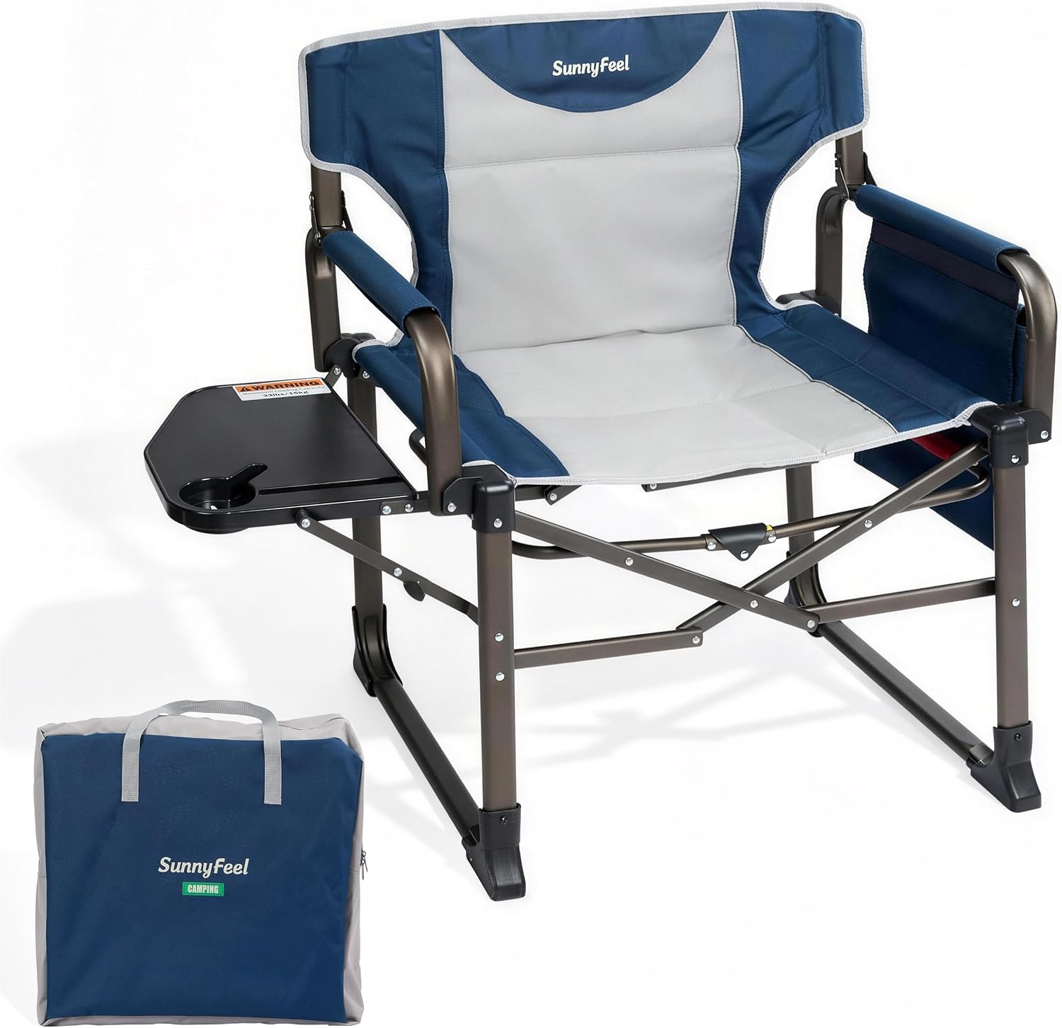 SUNNYFEEL Oversized Camping Directors Chair for Adults with Side Table