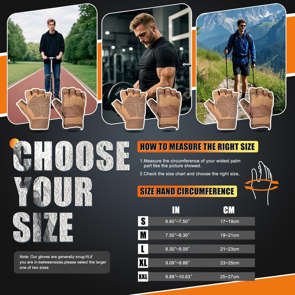 Weight Lifting Gloves, Gym Gloves for Men and Women, Full Palm Protection for Sports, Weightlifting, Training, Cycling, Pull-Ups, Rowing, and Mountaineering