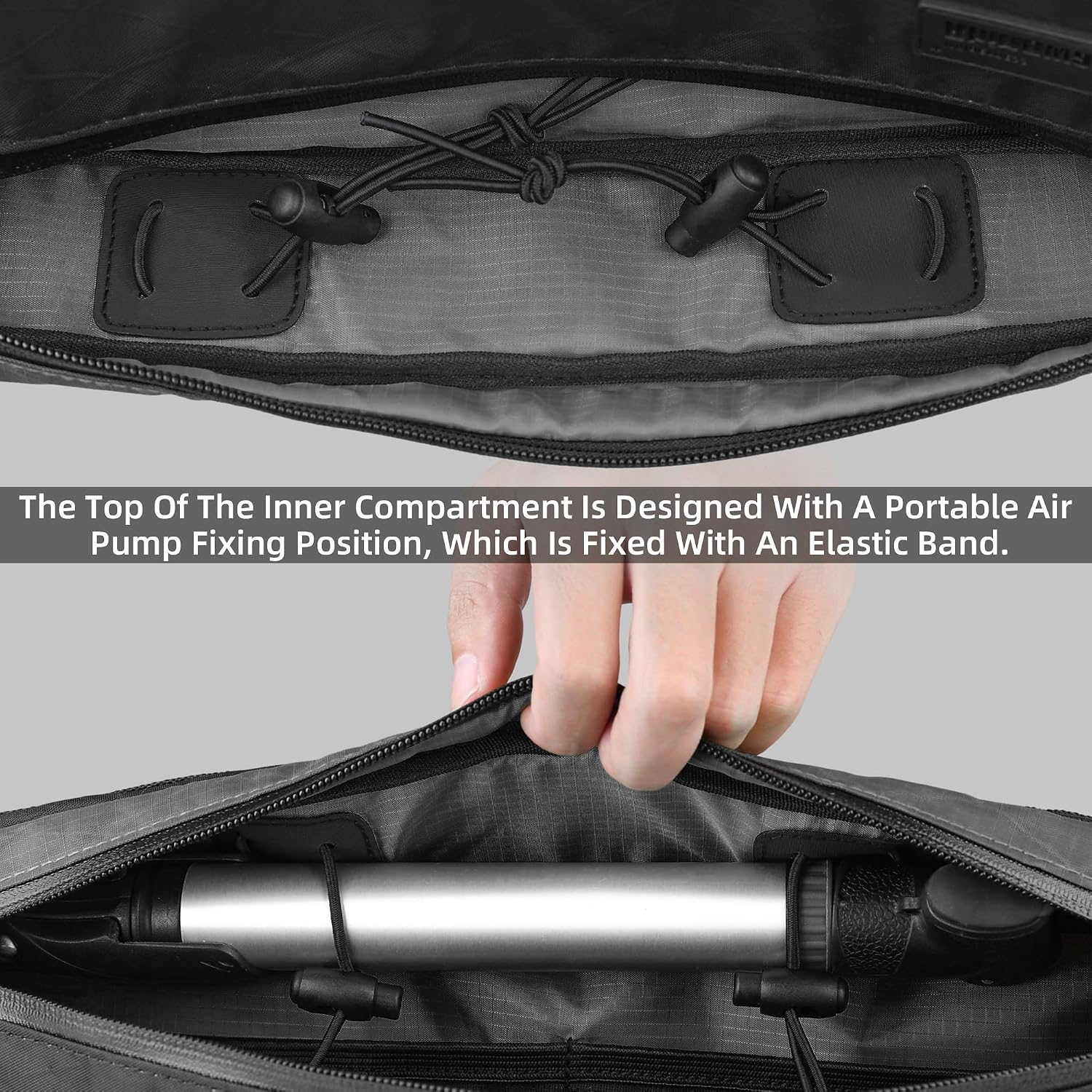 Bike Frame Bag Bike Triangle Bag Bicycle Pouch Under Tube Bag 2.4L with Dual Side Mesh Pockets for MTB Road Bike Cycling Commuting and Outdoor Adventures