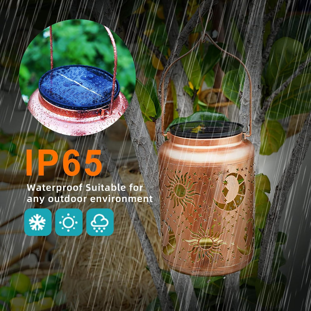 Sun & Moon Solar Lanterns Outdoor Waterproof, Birthday Day Gifts for Women
