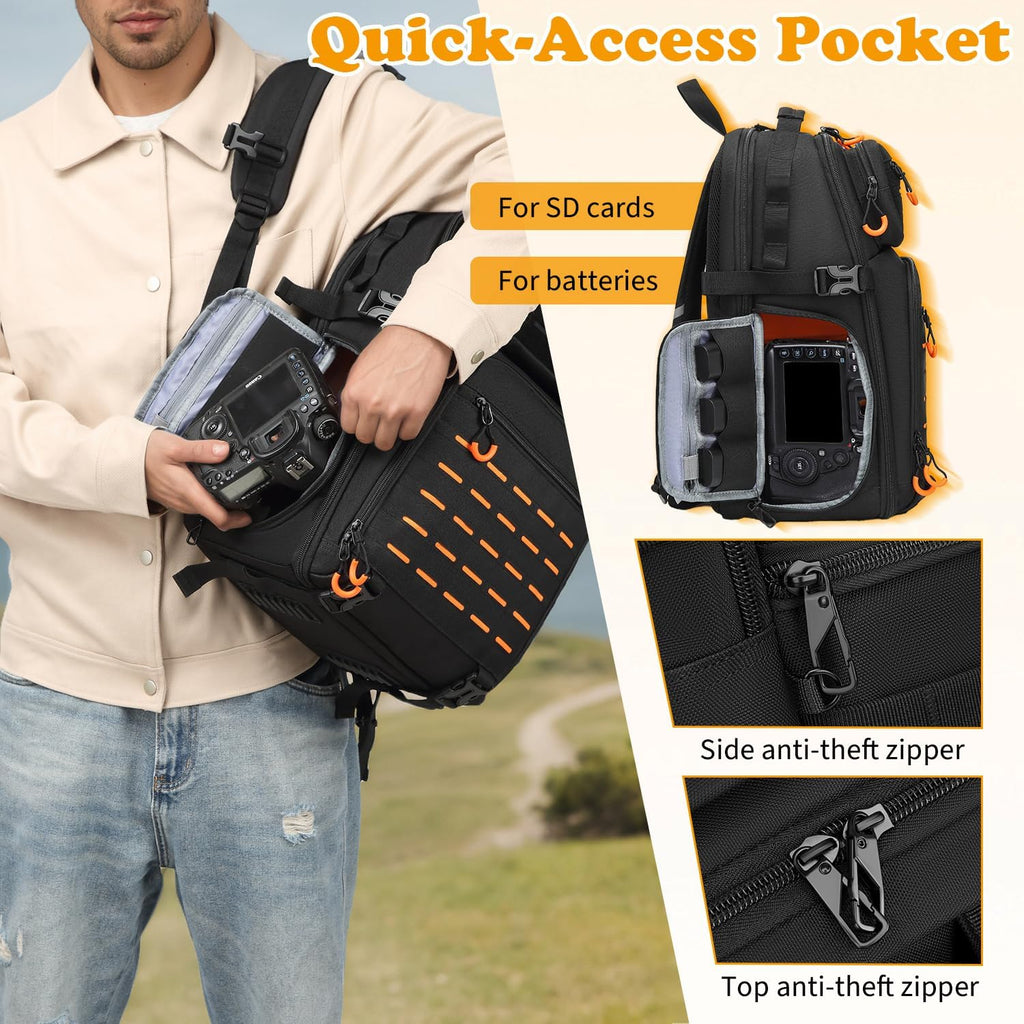 HAMBOLY Professional Camera Bag Backpack for DSLR, SLR & Mirrorless