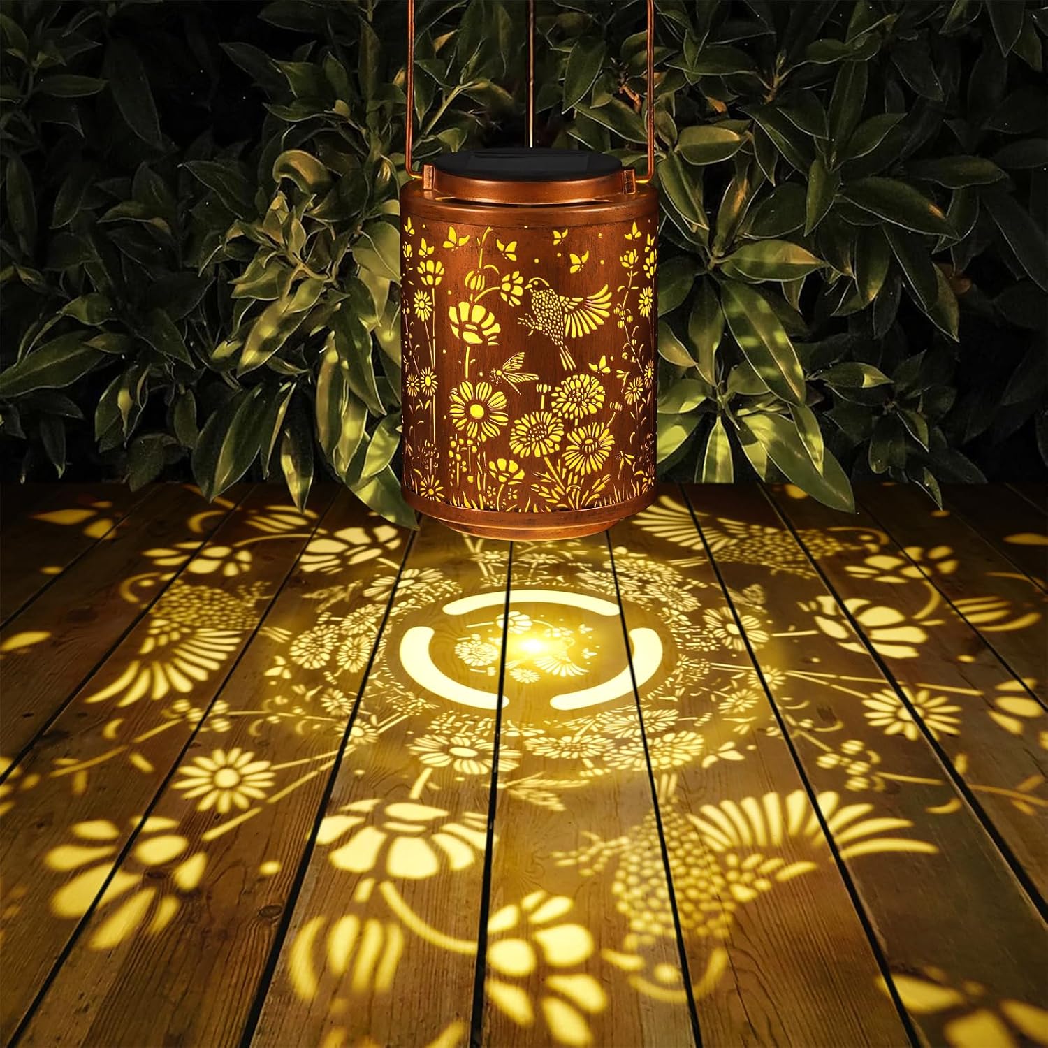 Solar Lanterns Hanging Waterproof Birds Garden Decor Solar Lights