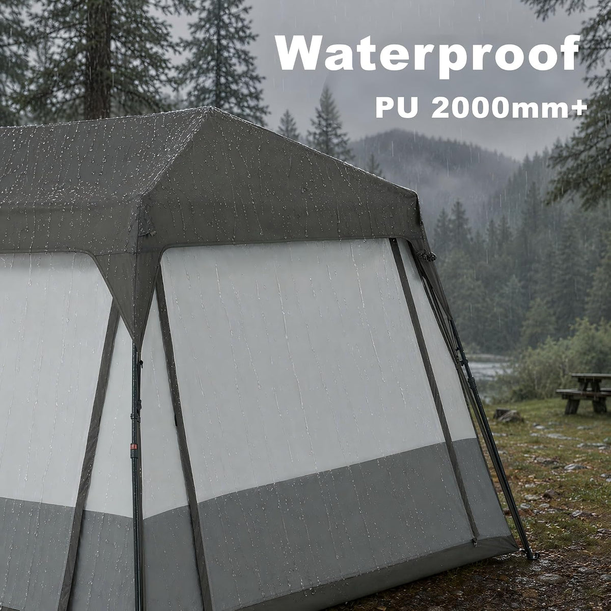Naturehike Cape 4/6/8 Person Camping Tent, 60S Easy Setup Instant Tent Pop up Tent, Waterproof Large Tall 6/8 Person Tents for Camping, Car Camping