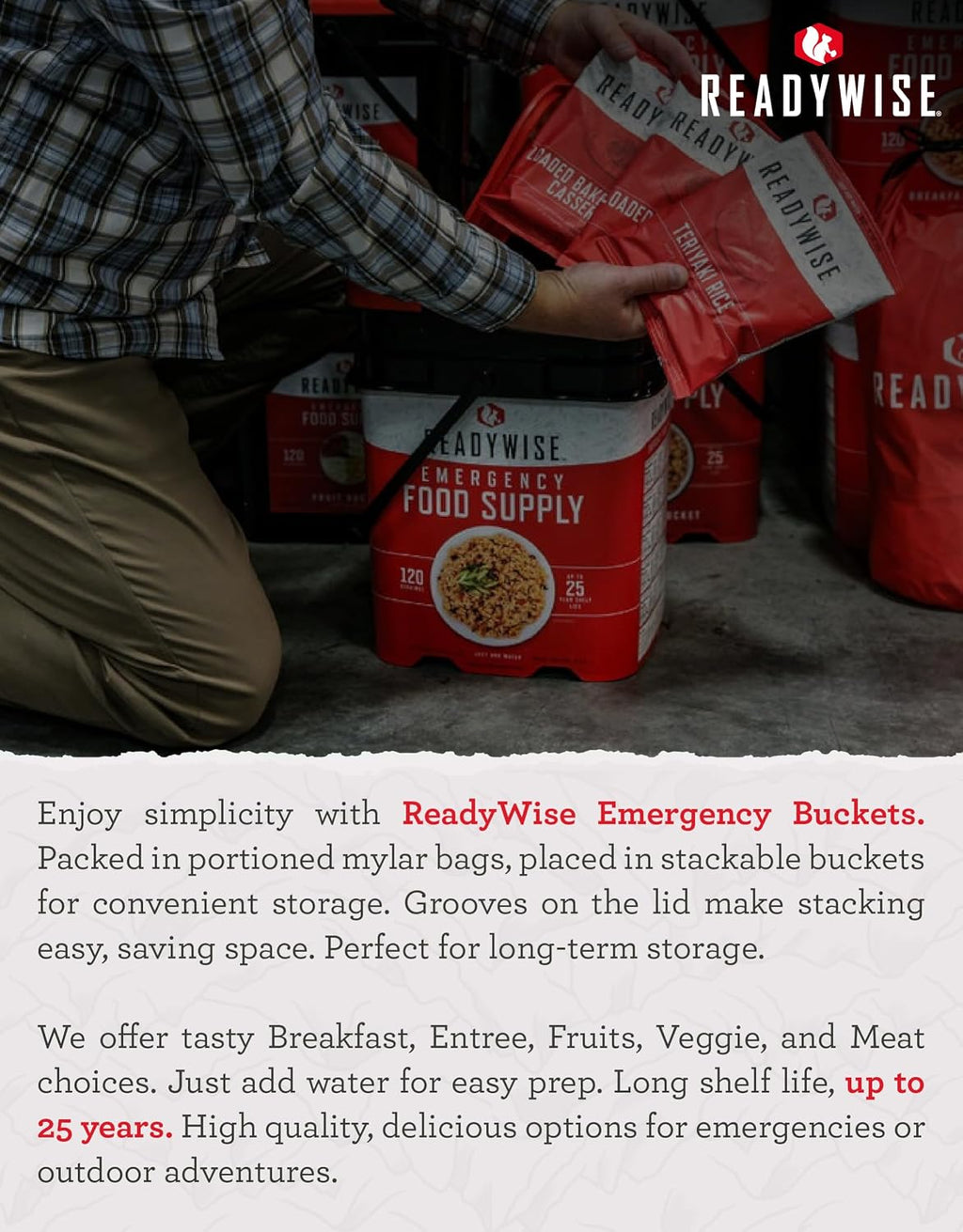 READYWISE Emergency Food Supply Meals 72 Hour Survival Kit, 30 Servings